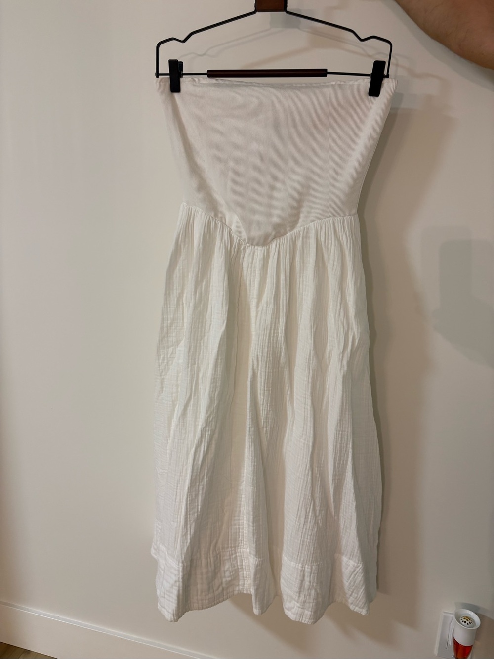 GAP White Strapless Summer Maxi Dress